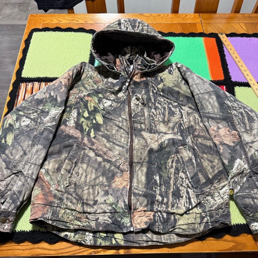 Yukon Gear Camo Hoodie Jacket Lined Sweater full zip Mens Large